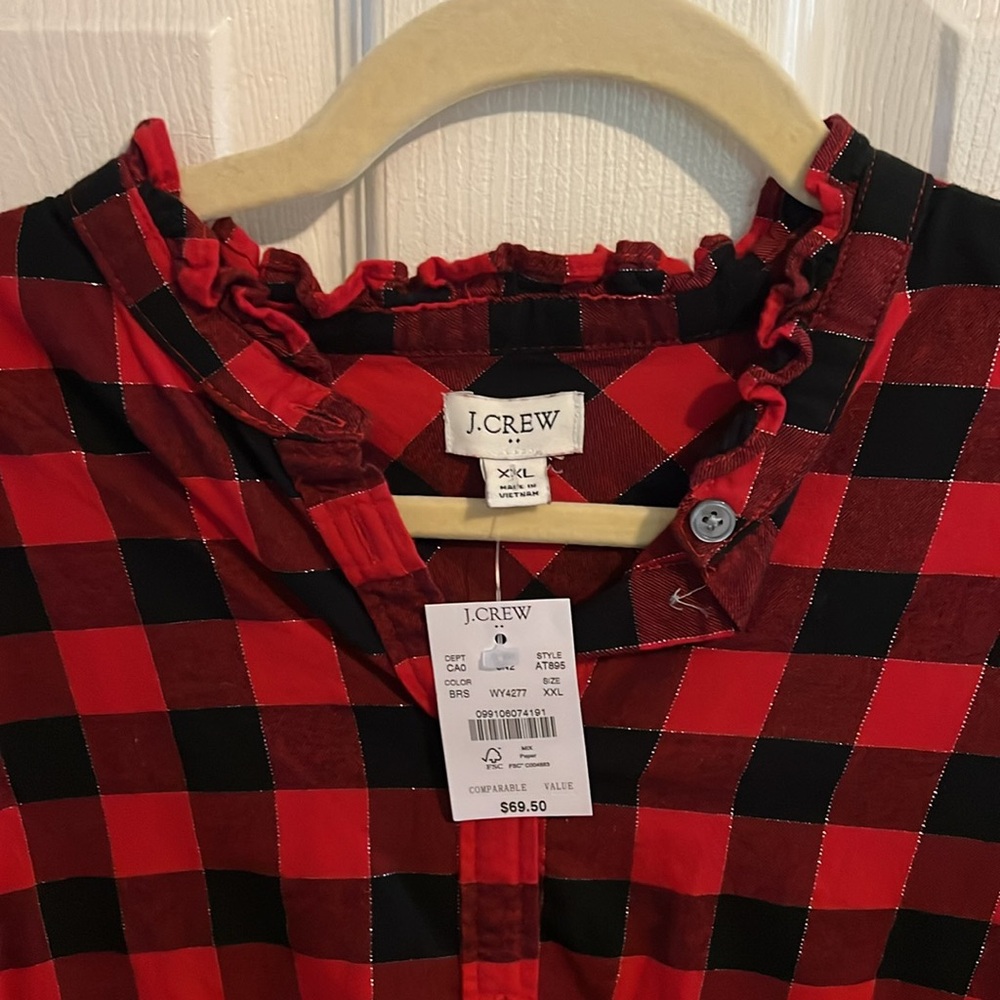 NWT J Crew Factory button down shirt in a size XXL - Picture 2 of 14